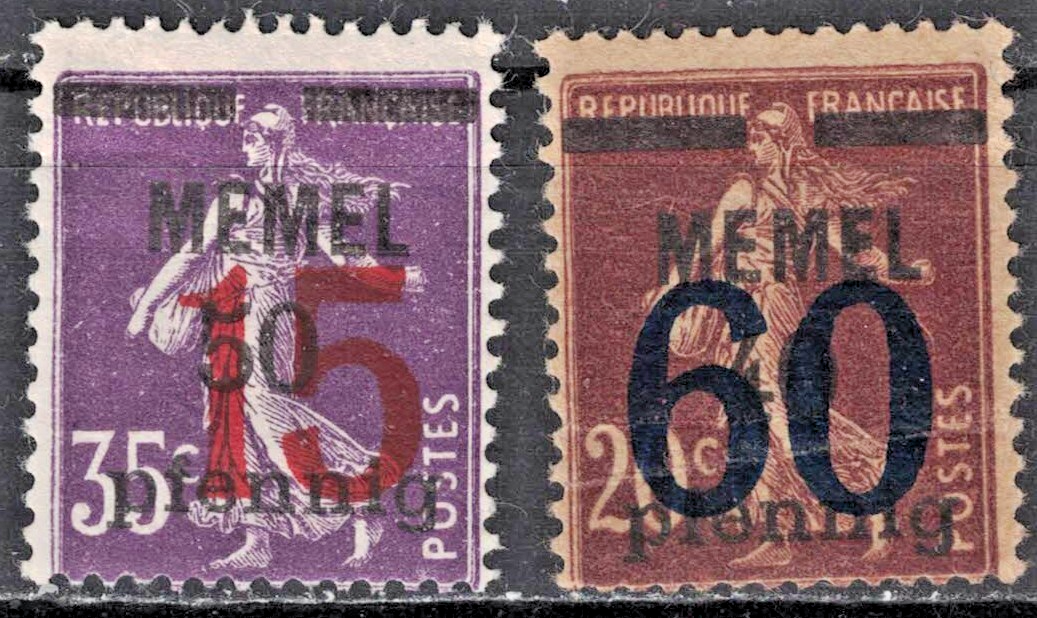MEMEL:1921-22 SC#45-46 MHOG AP2501 | eBay
