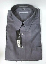 NEW GEOFFREY BEENE GRAY 100% COTTON COLLARED,BUTTON-UP MEN'S SHIRT SIZE XL