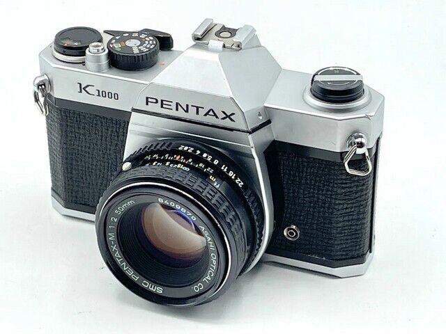 Pentax K1000 35mm SLR Camera Kit w/ 50mm or 55mm Lens - Very Pentax K1000 35mm SLR Camera Kit w/ 50mm or 55mm Lens - Very