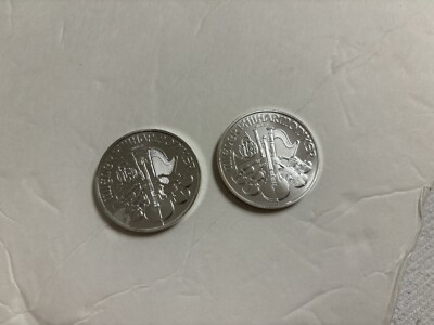 TWO (2) 2022 AUSTRIAN PHILHARMONIC .999 FINE SILVER  UNCIRCULATED COINS 1.5 EURO