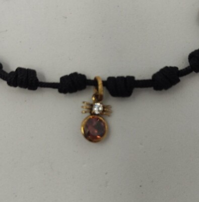Bracelet Or 9K Macramé Avec Nœud Coulissant – Motif Araignée – Neuf Avec étiquettes – Or Jaune