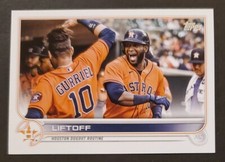 2022 Topps 110 ASTROS LIFTOFF Alvarez/Gurriel Checklist baseball card NM/MT