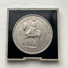 1953 Queen Elizabeth II Coronation Crown Commemorative Five 5 Shilling Coin