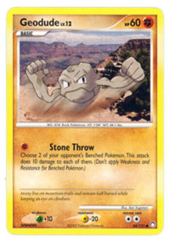 Pokemon - Geodude - 84/123 - Common - Mysterious Treasures - LP