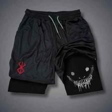 Summer Men Running Shorts Fitness Gym Training 2 in 1 Sports Shorts Quick Dry