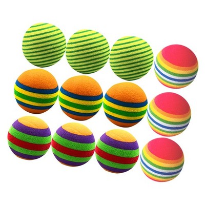 12pcs Stripe Muster Bälle Eva Ball 4 Stile Haustier spielen Balls Training Ball