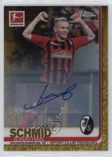 Jonathan Schmid Chrome Bundesliga 2019 Gold Refractor /50 #88 Auto