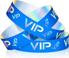 500 Pack VIP Plastic Wristbands Party Wristbands for Events VIP Custom