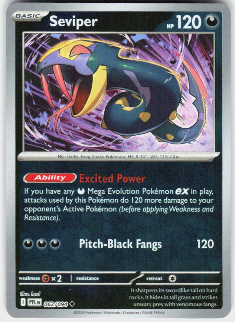 Seviper Uncommon ME02: Phantasmal Flames 062/094 NM