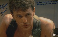 Tom Berenger Signed 11x17 Platoon "When the Machine Breaks" JSA