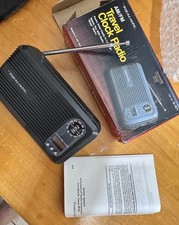 Vintage Realistic Portable AM/FM Travel Radio LCD Alarm Clock Model 12-1571 New