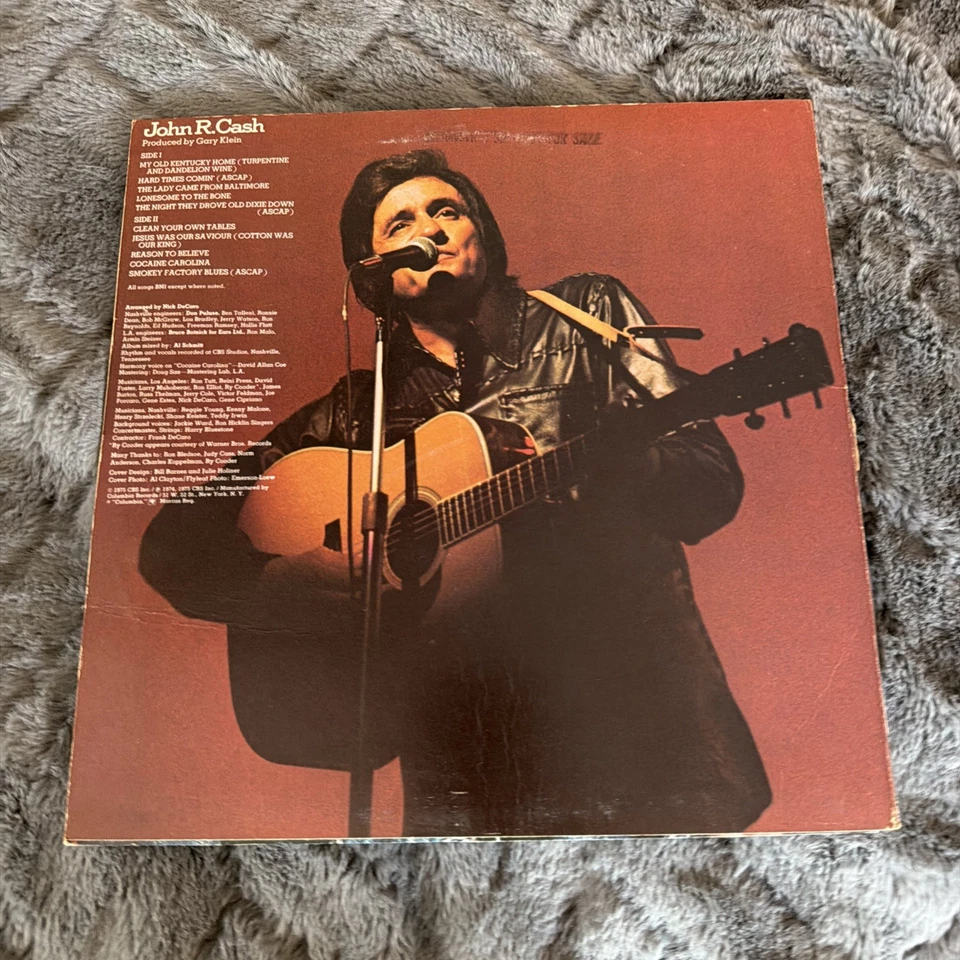 1975 John R. Cash Vinyl Record Album (KC 33370) Columbia Demo Copy - Image 2 of 4