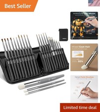 22 PCS Miniature Paint Brushes  Dry Brush, Model Paint Brush Set  For Acryl...