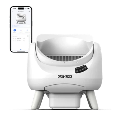 Selbstreinigende offene Katzentoilette mit App-Steuerung und Dualband WLAN - Bild 1 von 4