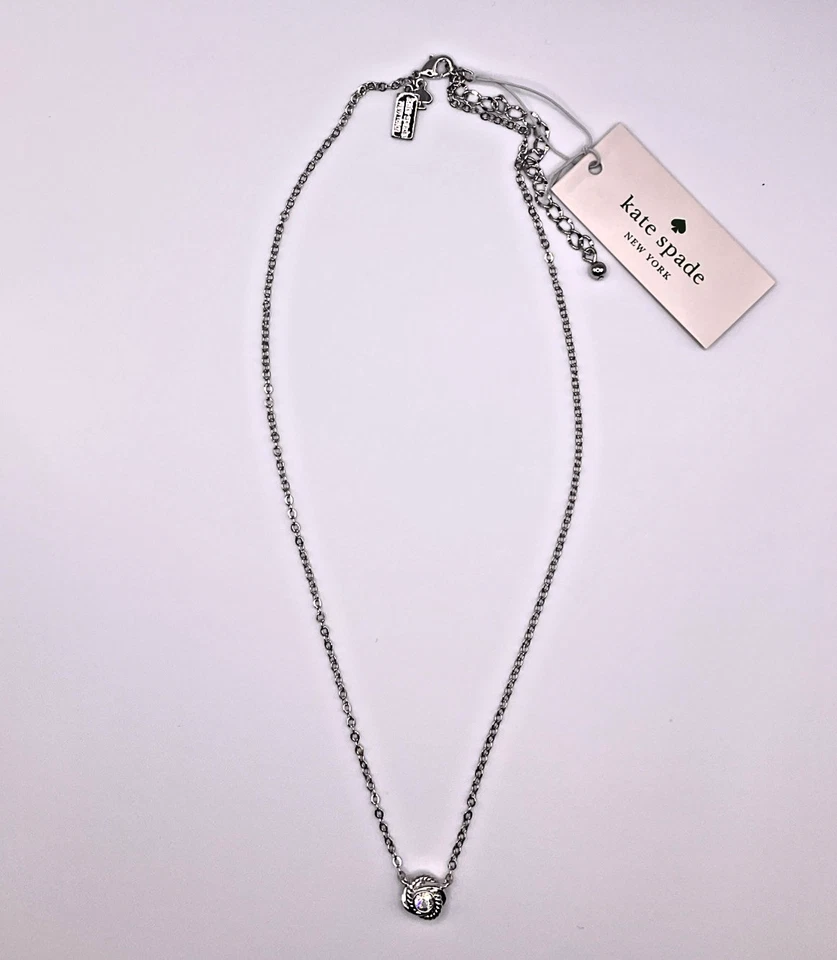Collar Kate Spade Infinity and Beyond Nudo Mini Colgante NUEVO Joyería de Plata Foto 2 de 4