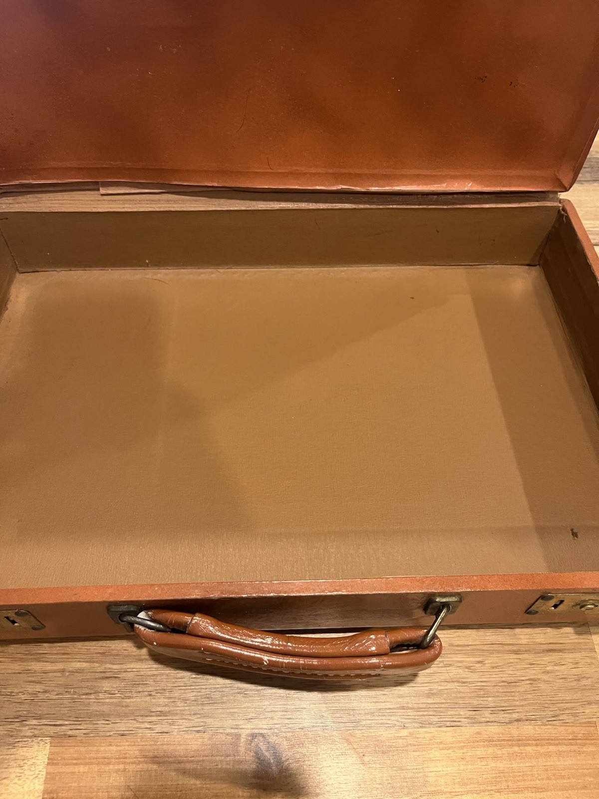 Brown Solid Briefcase With Clasp - image 4