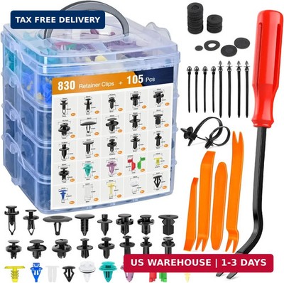 GOOACC 935Pcs Car Push Retainer Clips & Auto Fasteners Assortment -26 Most Popul