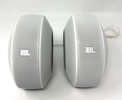JBL Pebbles Plug & Play USB 2.0 Audio System for PC Computer Silver Tested Works