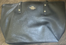 Coach Black Tote Shoulder Bag Gold Hardware, ...