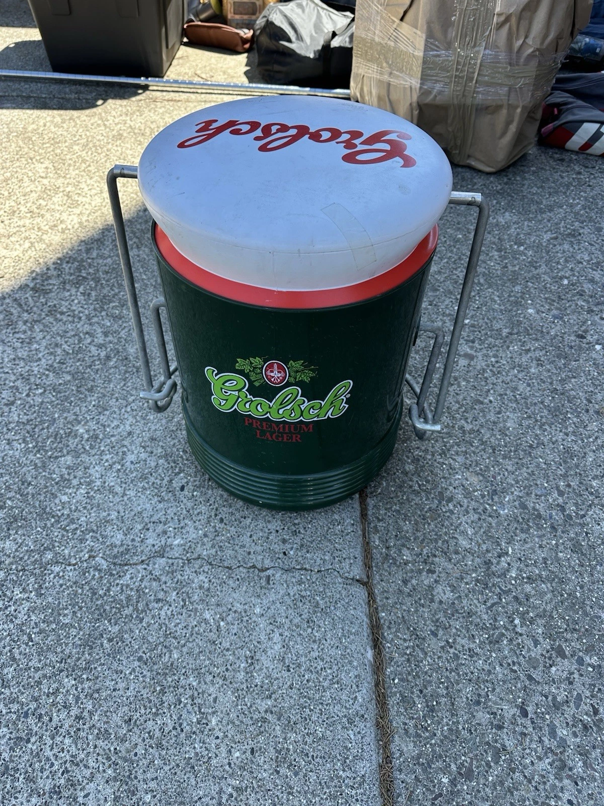 Grolsch Cooler Ice Chest In Snape Of Bottle Pop Top