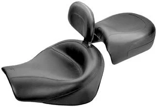 Asiento de turismo ancho Mustang con respaldo para conductor - Motocicleta vintage calle 79141 Foto 2 de 4