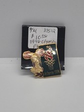 Atlanta 1996 Olympic Games Enamel Pin Badge - WEIGHTLIFTING