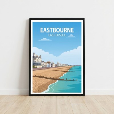 Eastbourne East Sussex Reise Poster Wandbild Kunstdruck Urlaub Geschenk