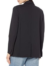BLACK - AMAZON ESSENTIALS WOMEN'S RELAXED-FIT SOFT PONTE BLAZER
