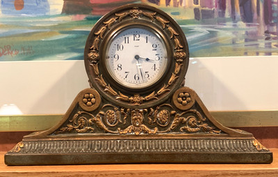 RARE Armor Bronze Co. Bronze Copper Clad Mantel Clock Heavy 1920s New York USA