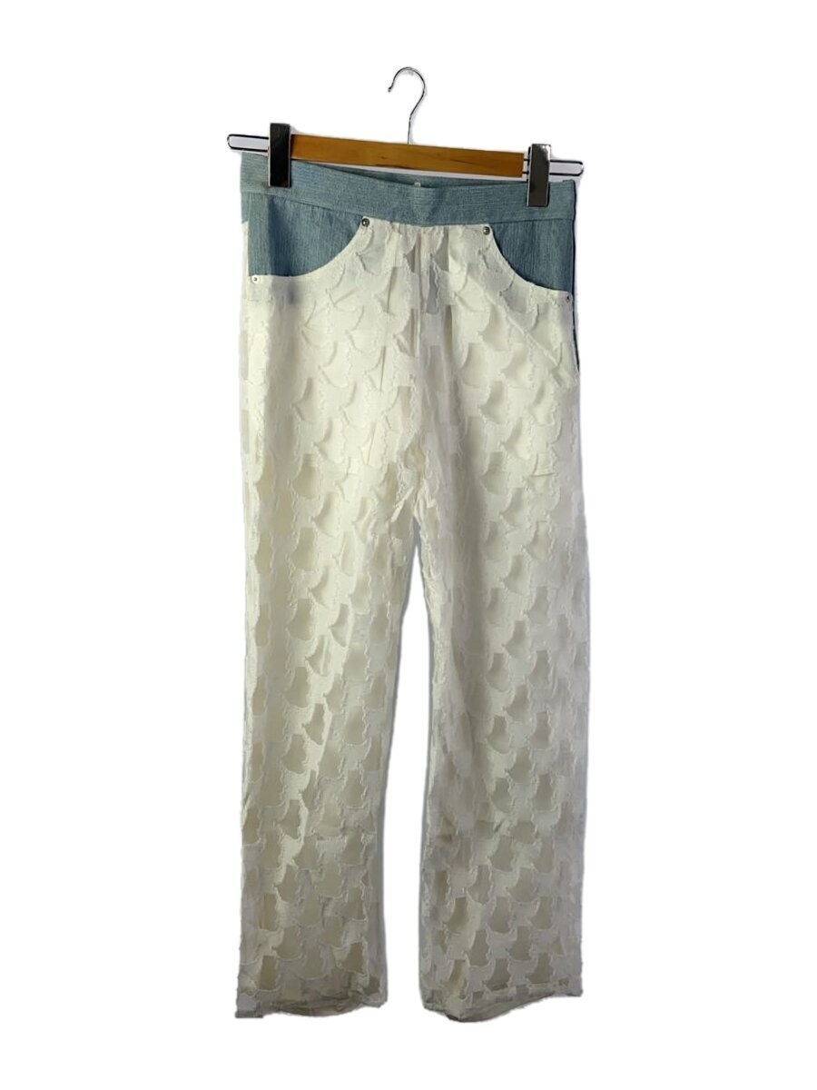 Masu Angel Lace Jeans White Cotton 42 Used Slim Fit Casual