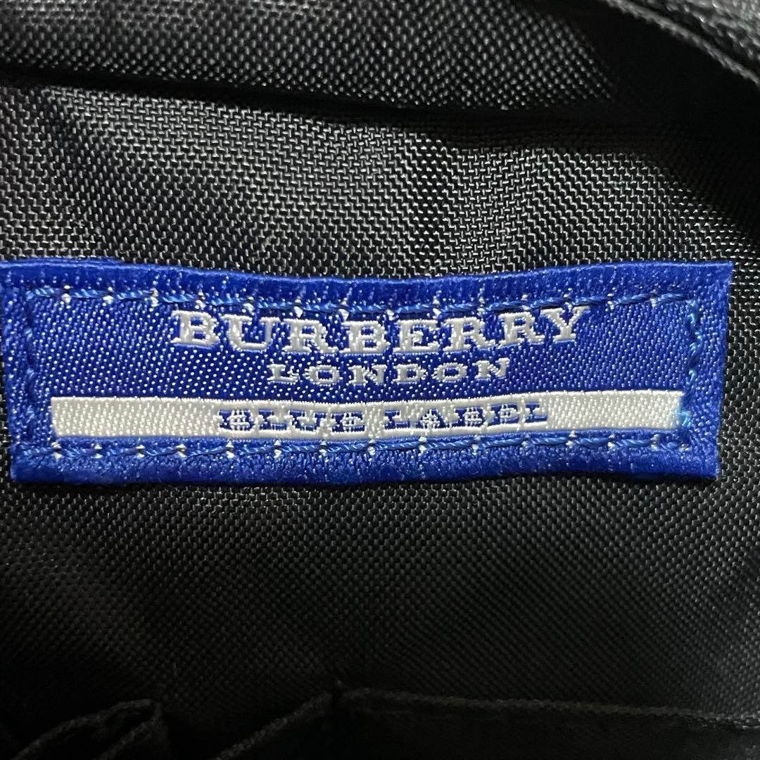 Burberry Blue Label One Shoulder Bag Dark Navy Leather Horse Logo Hobo Bag New thumbnail 12