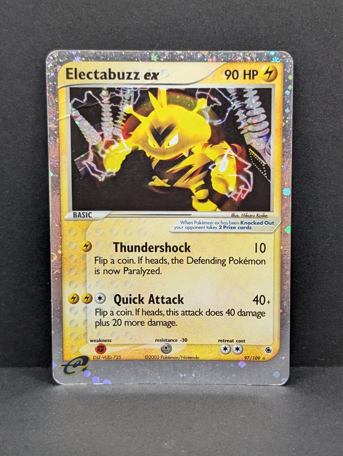 Electabuzz ex 97/109 Ruby and Sapphire Holo Rare Pokemon TCG Nintendo MP