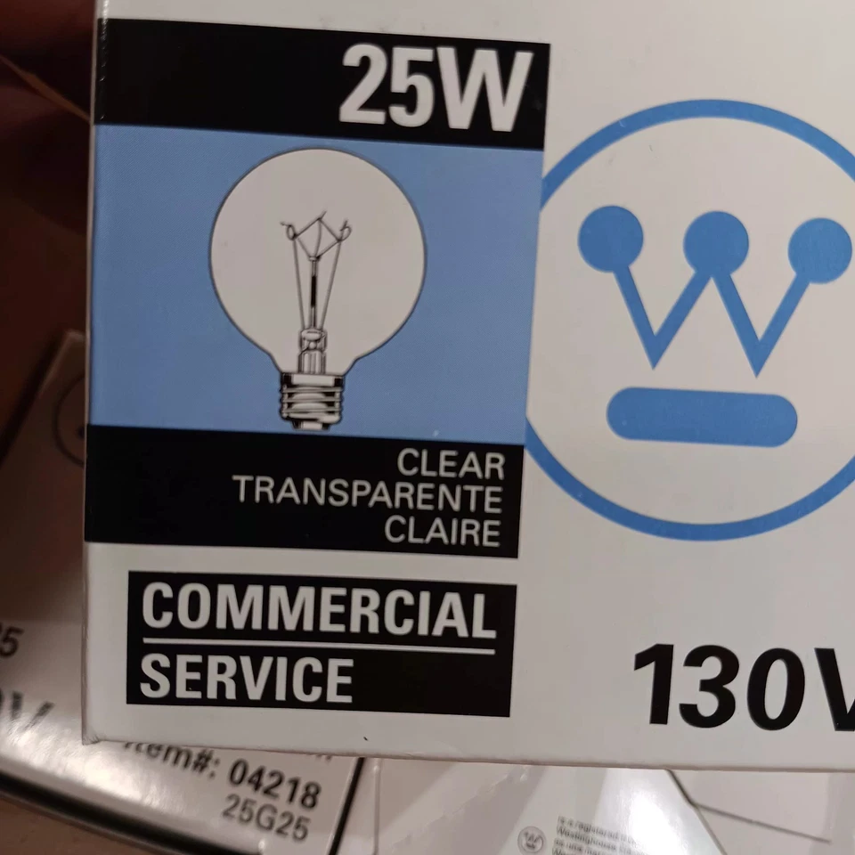 Westinghouse 04218 25w Clear g25 Commercial Globe Bulb Standard base - Image 4 of 4