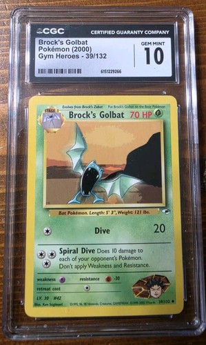 Brock's Golbat (Unlimited) graded CGC 10 for sale on eBay