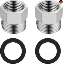2-teiliges Set 1/2-Zoll-Au&szlig;engewinde auf 3/8-Zoll-Innengewinde 304 Edelstahl-Uni