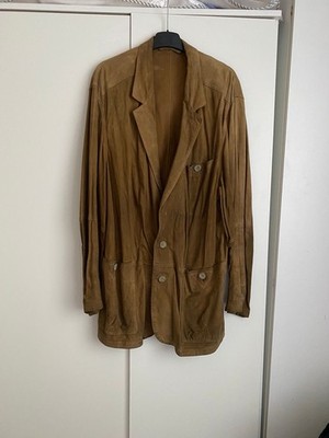 Wildleder jacke Herren Vintage 80s Striwa beige gr. 50