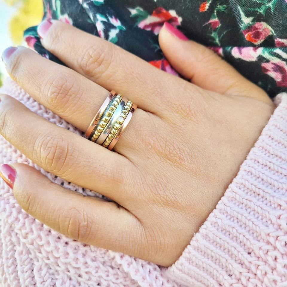 Spinner Ring 925 Sterling Silver Meditation Ring Fidget Ring Anxiety Relief Ring - Image 4 of 4