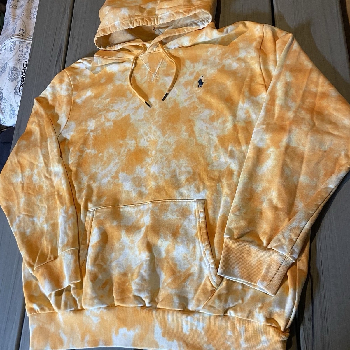 RARE Polo Ralph Lauren French Terry Orange Creamsicle Tie Dye
