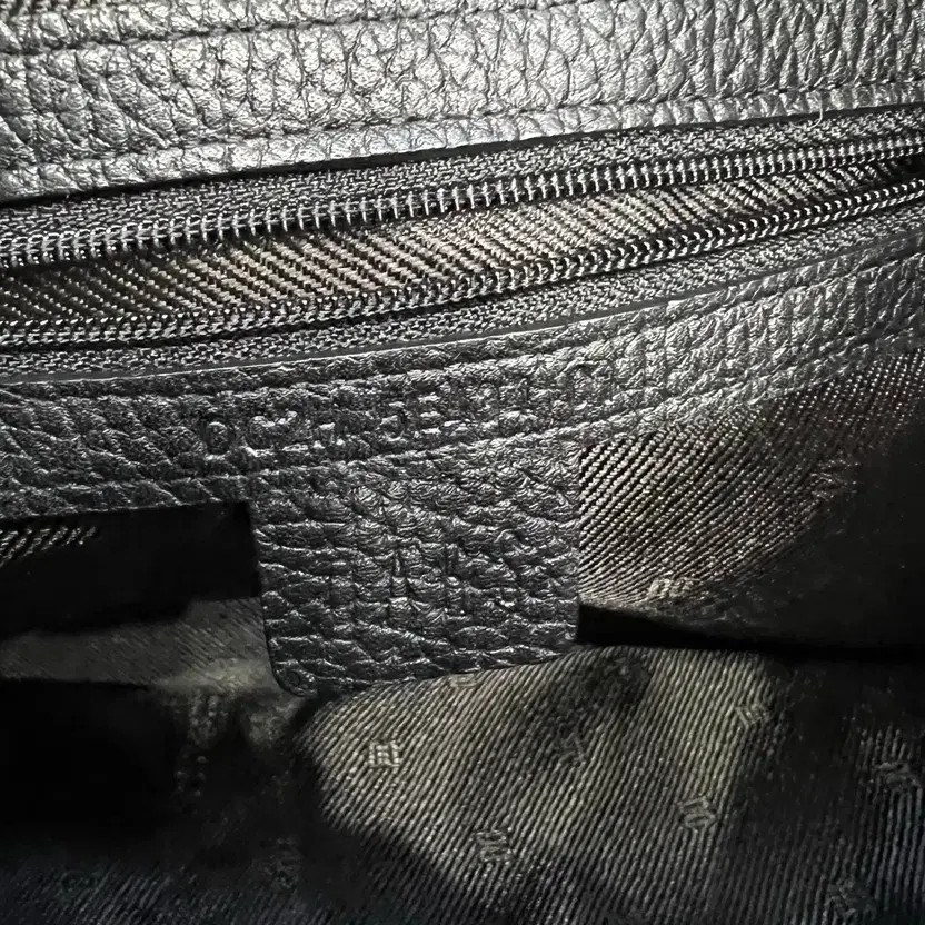 DAKS Python Pattern Tote & Shoulder Bag, Black Le… - image 6