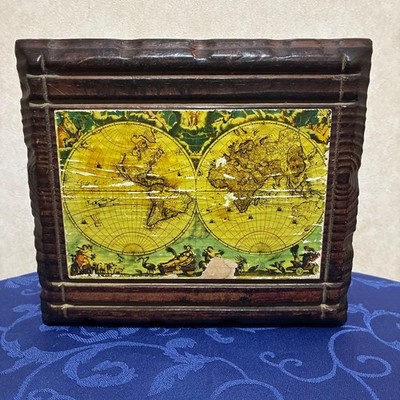 Old map design wooden ornaments #b21619