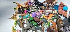 HUGE lot toy animals dinosaurs winged horses MORE plastic for dioramas etc.