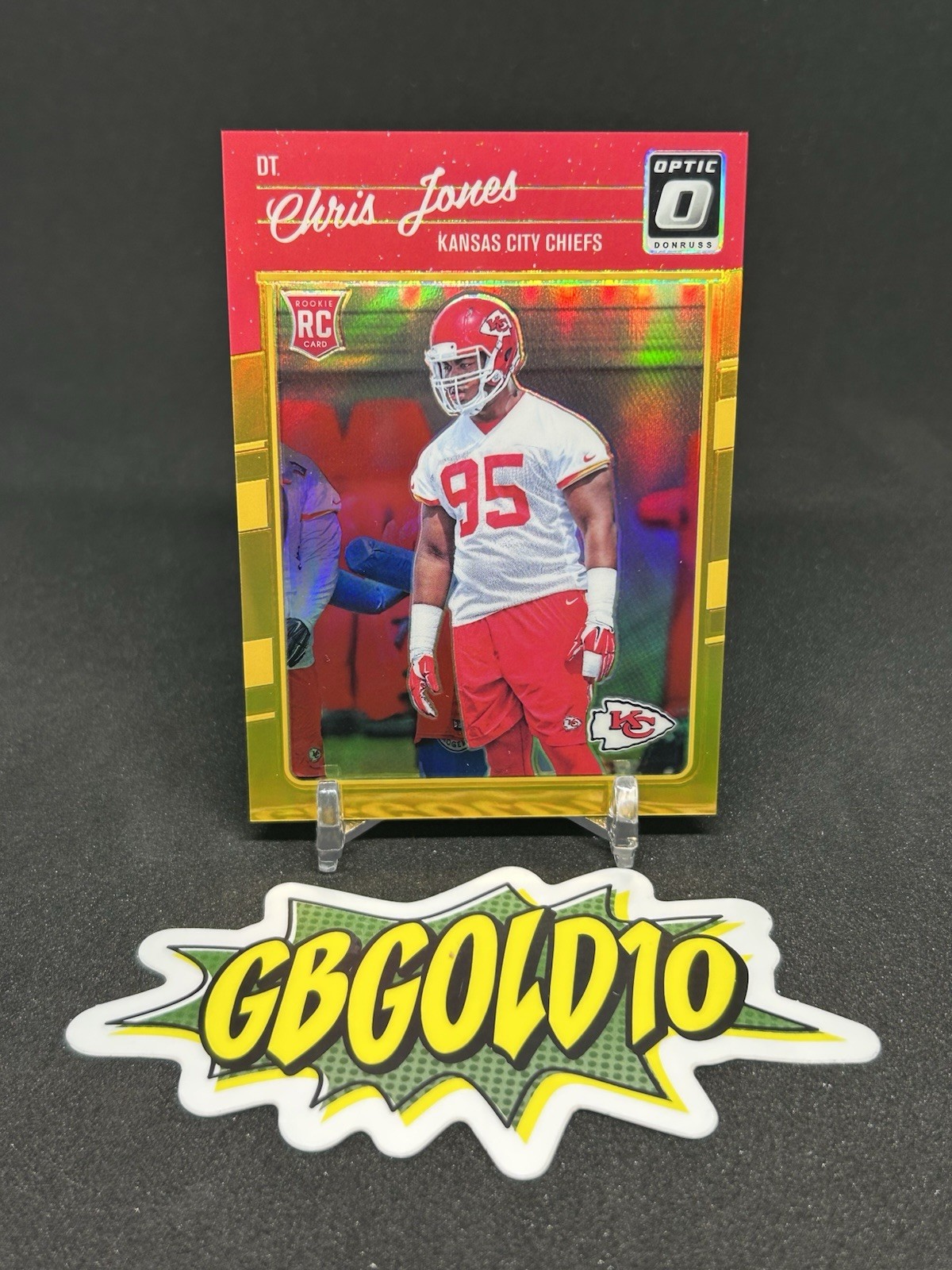 2016 Panini Optic Chris Jones True Gold /10 Rookie RC Chiefs
