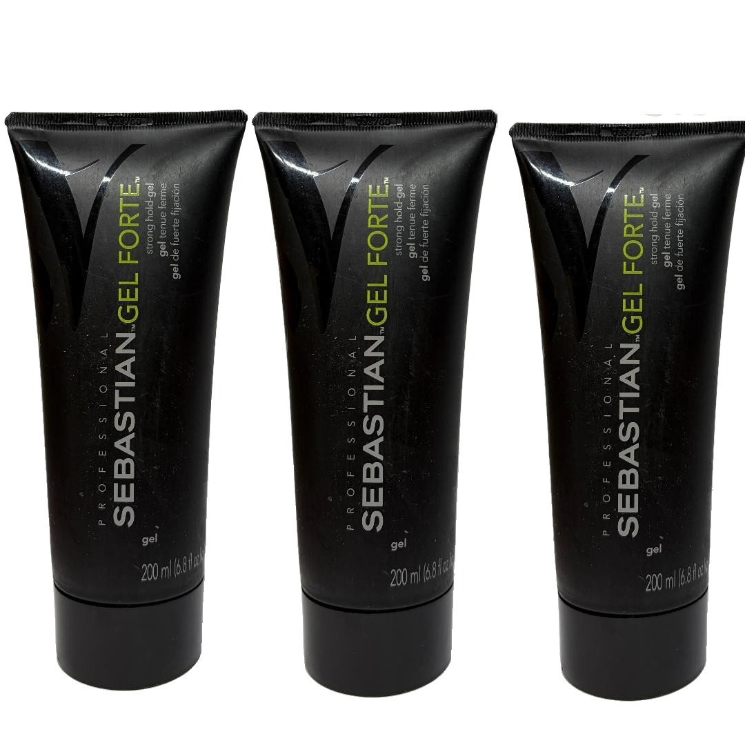 3 Sebastian Gel Forte Strong Hold Gel 6.8 oz ea (750)