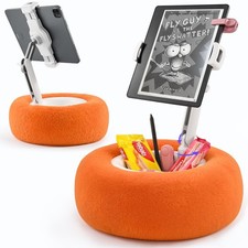 Tablet Kindle Pillow Stand for Bed, Adjustable Kindle Holder Pillow with Snac...