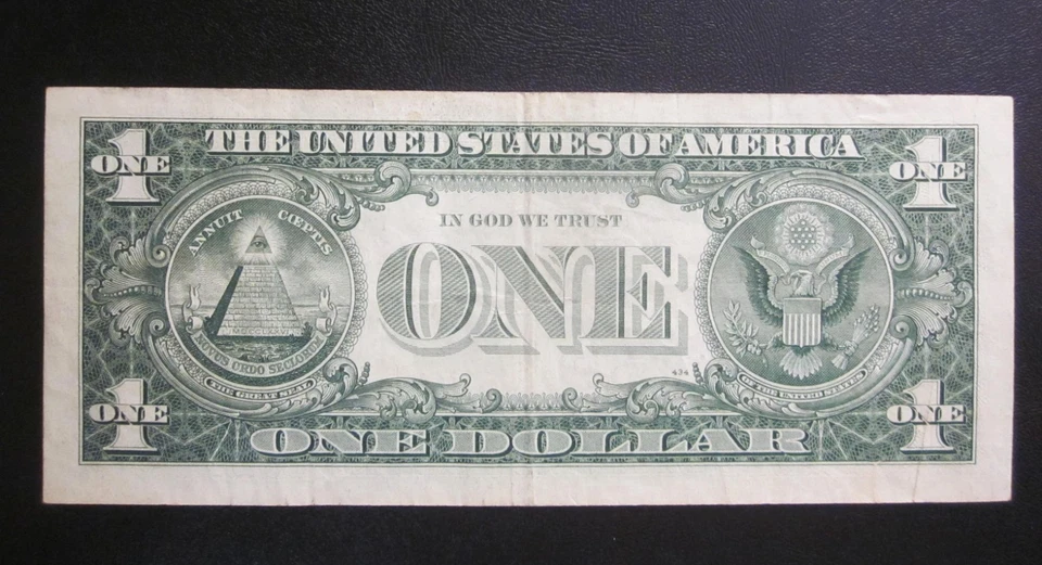 1957 B $1 SILVER CERTIFICATE ONE DOLLAR BANKNOTE VF+ OLD US NOTE Y 00865503 A - Image 2 of 2