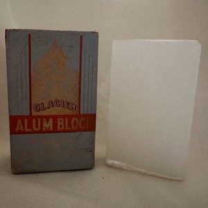 Vintage Barber Shop Glacier Alum Block Crystal After Shaving Unused Original Box