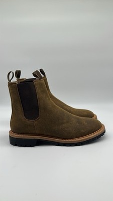 Taylor Stitch L.E. The Ranch Boots in Golden Brown Waxed Suede Men s Sz 10 D NEW