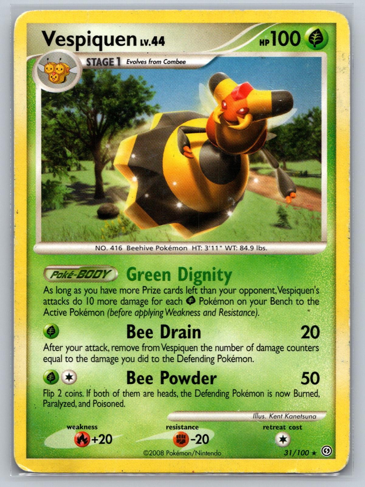 VESPIQUEN 31/100 RARE STORMFRONT POKEMON HP