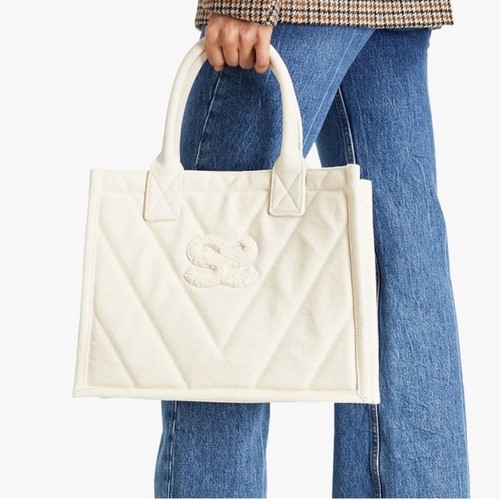 Sandro Kabash Quilted Tote Bag - Ecru - New with tags $320 MSRP