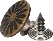 20 Set 17Mm  Jeans Buttons - Metal Snap Denim Buttons Kit with Rivets